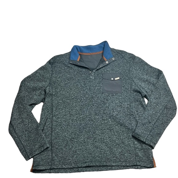 Woolrich Men's XL‎ Heathered Gray 1/4 Snap Collar Fleece Pullover Jacket - Picture 1 of 9